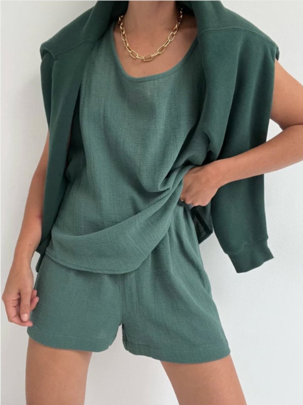 Na Nin Marni Waffled Cotton Tank